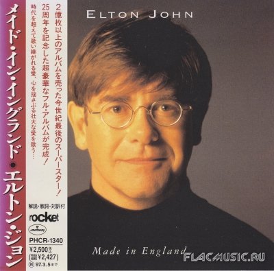 Elton john flac. Элтон Джон 1995. Elton John made in England 1995. Elton John made in England обложка. Made in England Элтон.